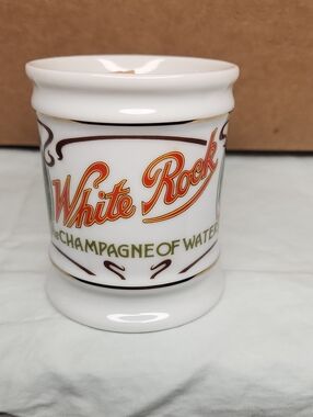 Vintage 1985 Franklin Porcelain White Rock Water Mug Corner Store Collection